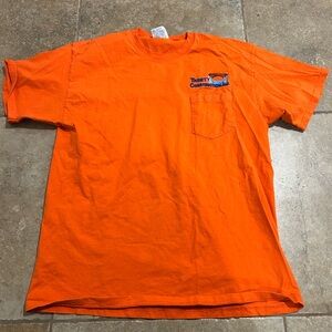 Orange construction tee